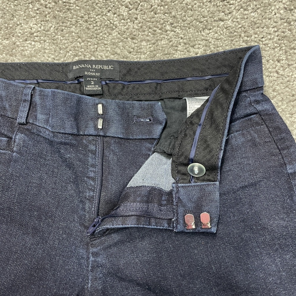 Banana Republic Sloan CROP DENIM PANTS Fit‎ Size Petites 2 2P Wmn's Career 29X23